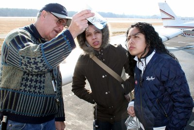 Jenny and Veronica Learn about aviation fuel.