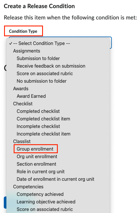 Select Condition 