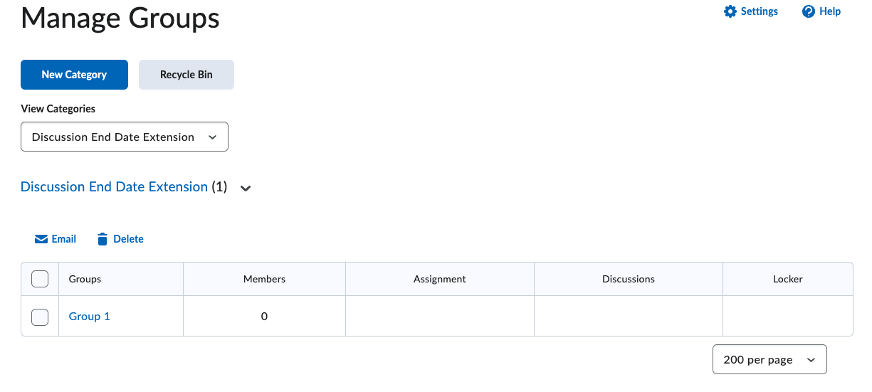 Manage Groups