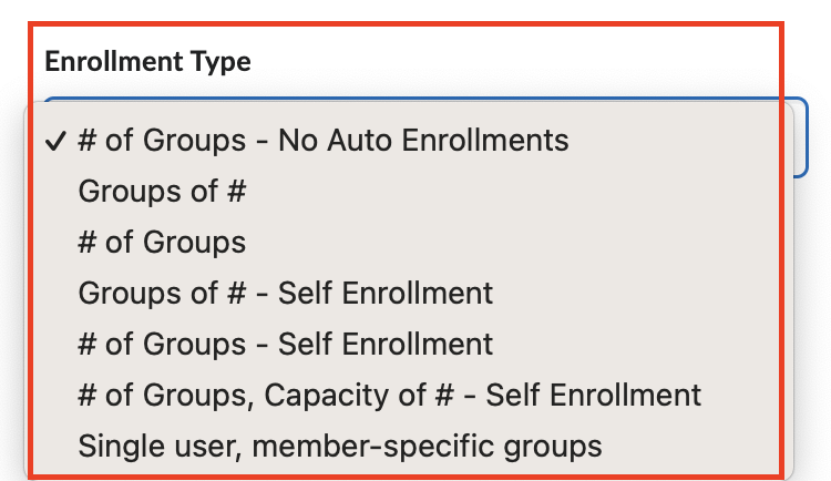 Group enrollment types
