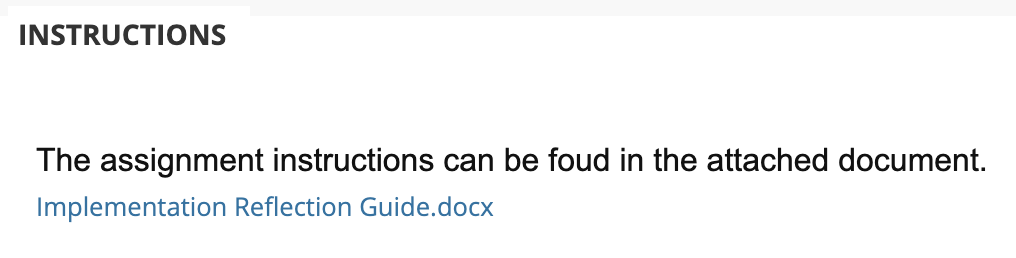 Instructions section