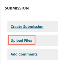 "Upload Files" button