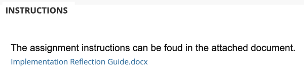 Instructions section