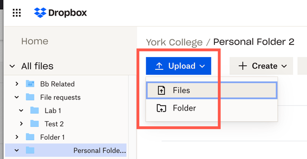 Upload files_dropbox