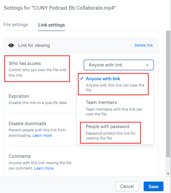 Who has access_dropbox