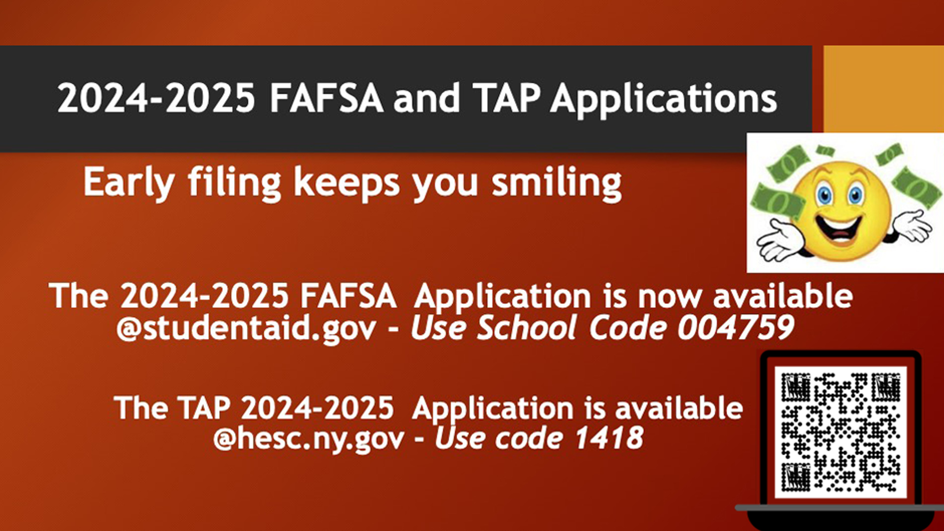 20242025 FAFSA and TAP Applications Financial Aid Office York College