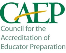 The CAEP logo, which stands for Council for the Accreditation of Educator Preparation, is displayed for the Department of Health and Human Performance.