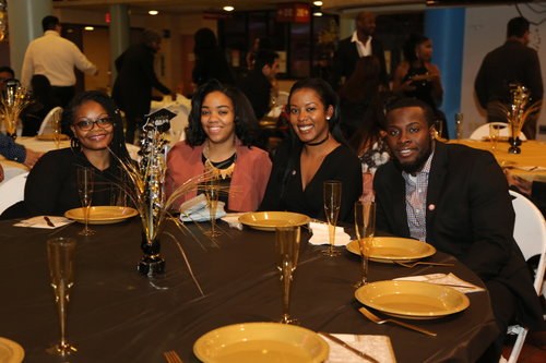 Table of guests at the graduates dinner