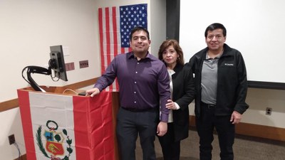 Fernandez and family on Dissertation Day