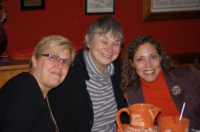 Profs. Cynthia Haller and Patricia Milanes and Prof. Emerita Carolyn Kirkpatrick