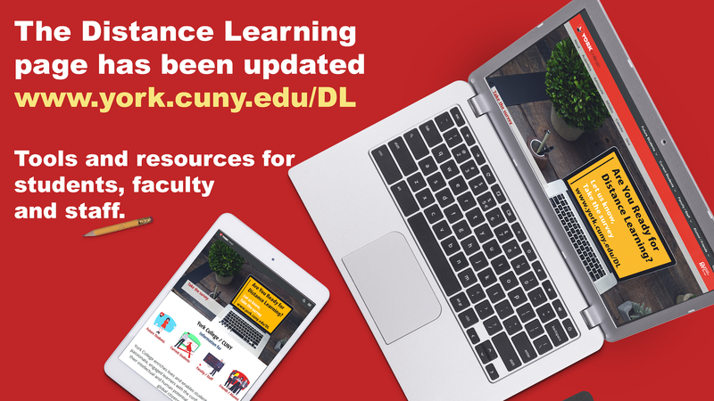 The Distance Learning page has been updated. Tools and resources for student, faculty and staff.