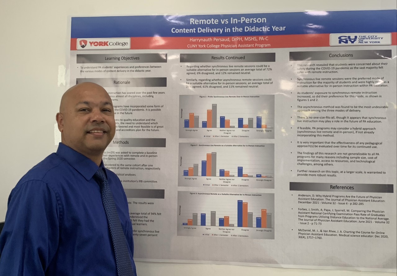 The Professor's name (stading with his poster) is Dr. Harrynauth Persaud and the students are from left to right: Azline Exime, Immadullah Hussaini, Abbie Bowers