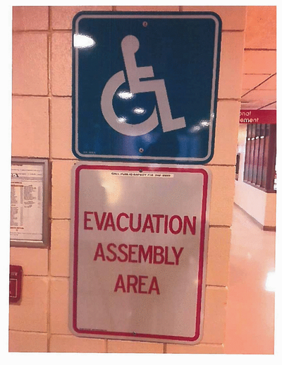 Evacuation Assembly Areas Sign