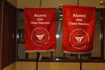 Banners of 20th and 40th class Reunion