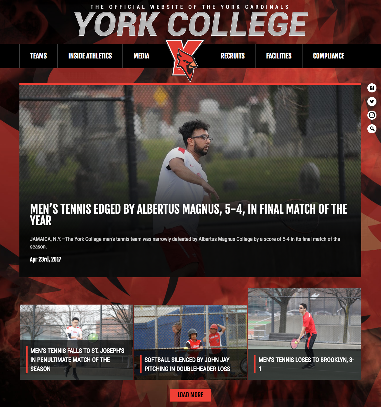 York Athletics Website