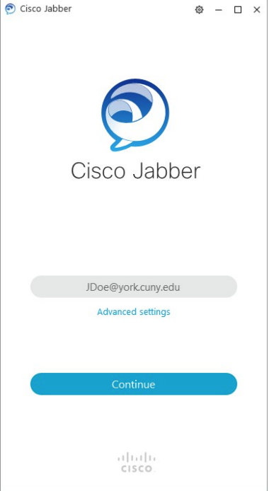 Sign In Jabber for Windows