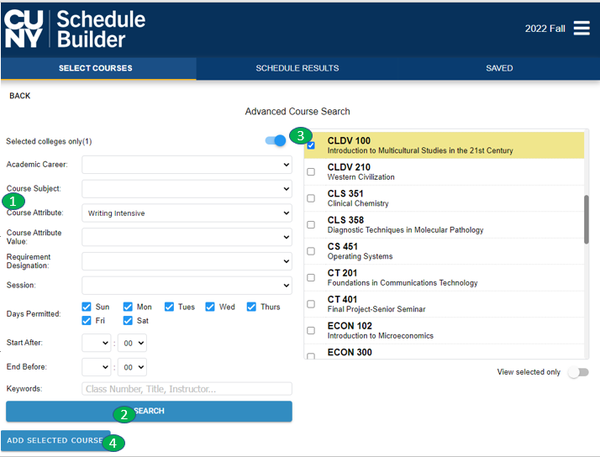  Schedule Builder sample