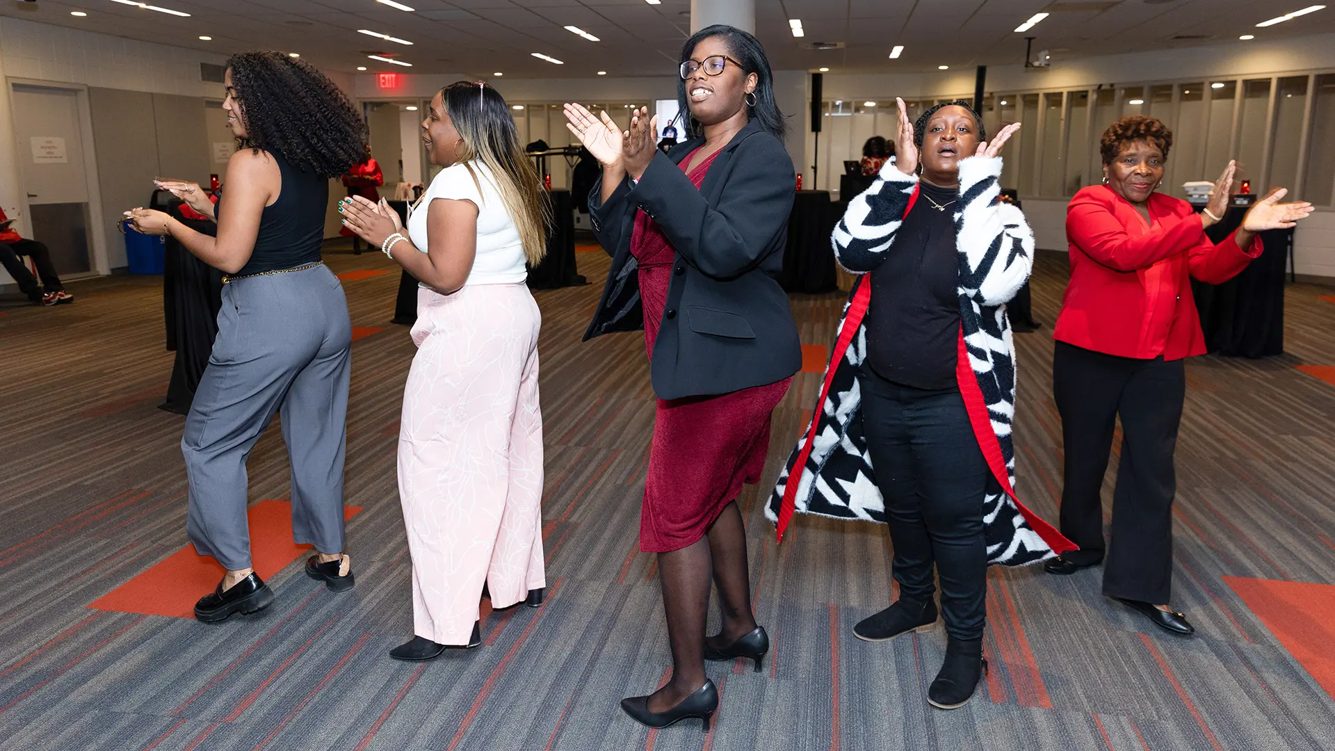 It's always a good time to do the electric slide with fellow-alumni.