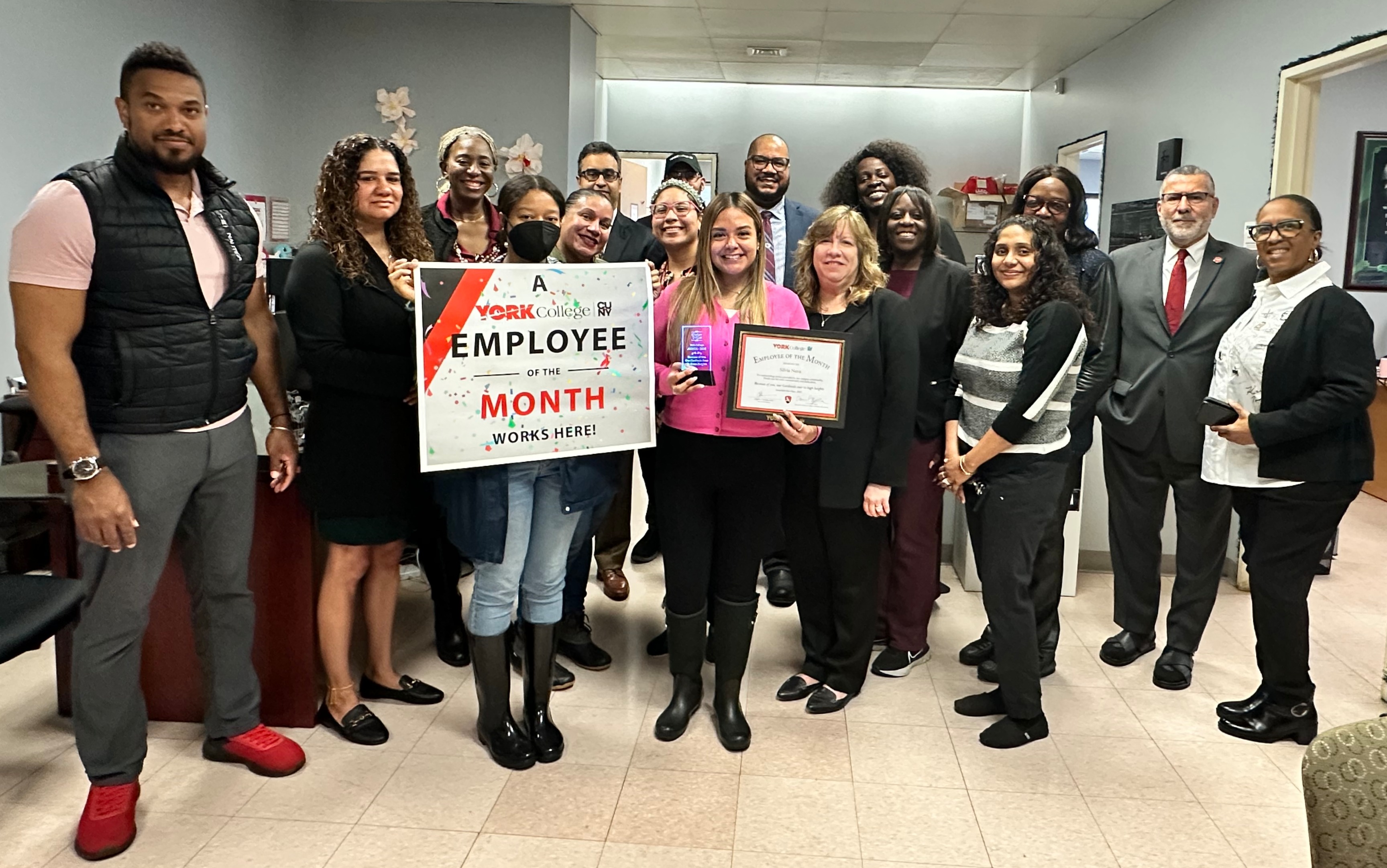 Silvia, Student D staff and Employee of the Month committee members