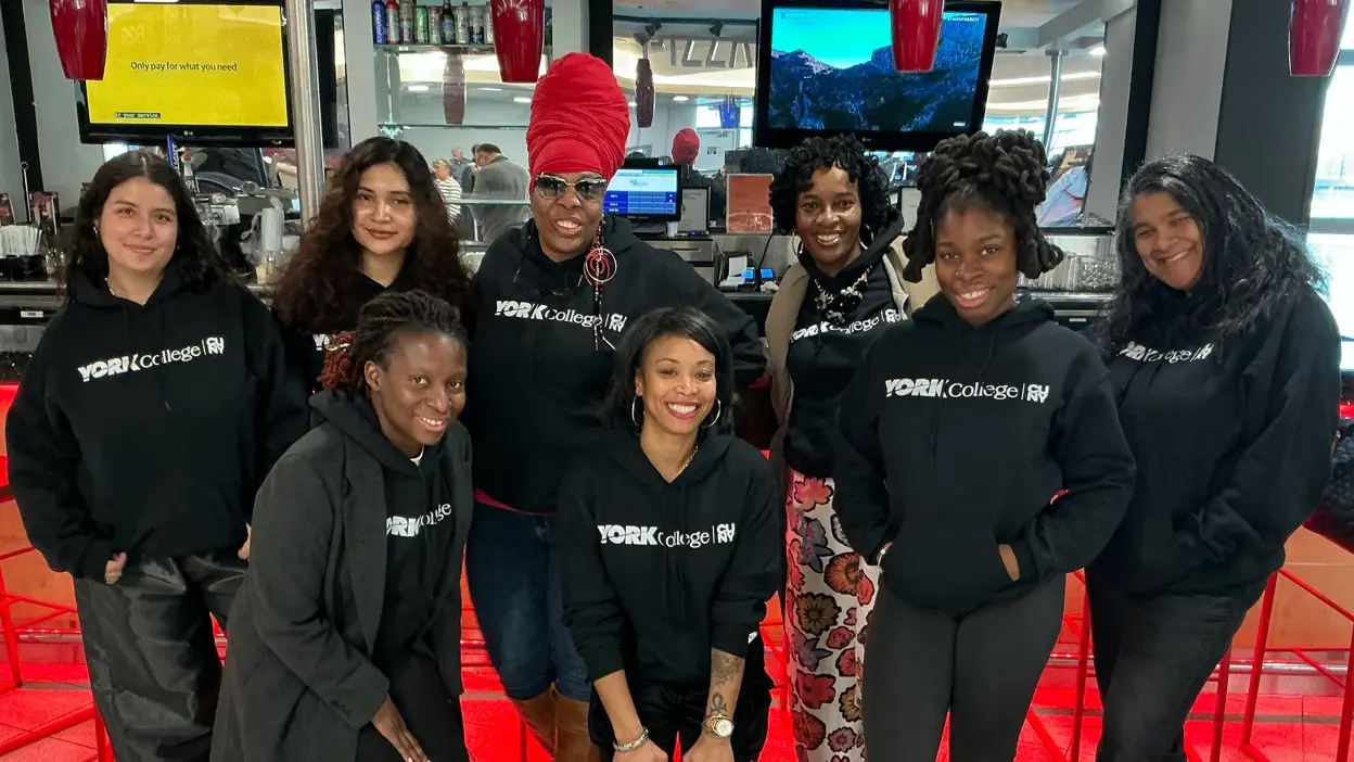 MSW faculty and student with york sweeter