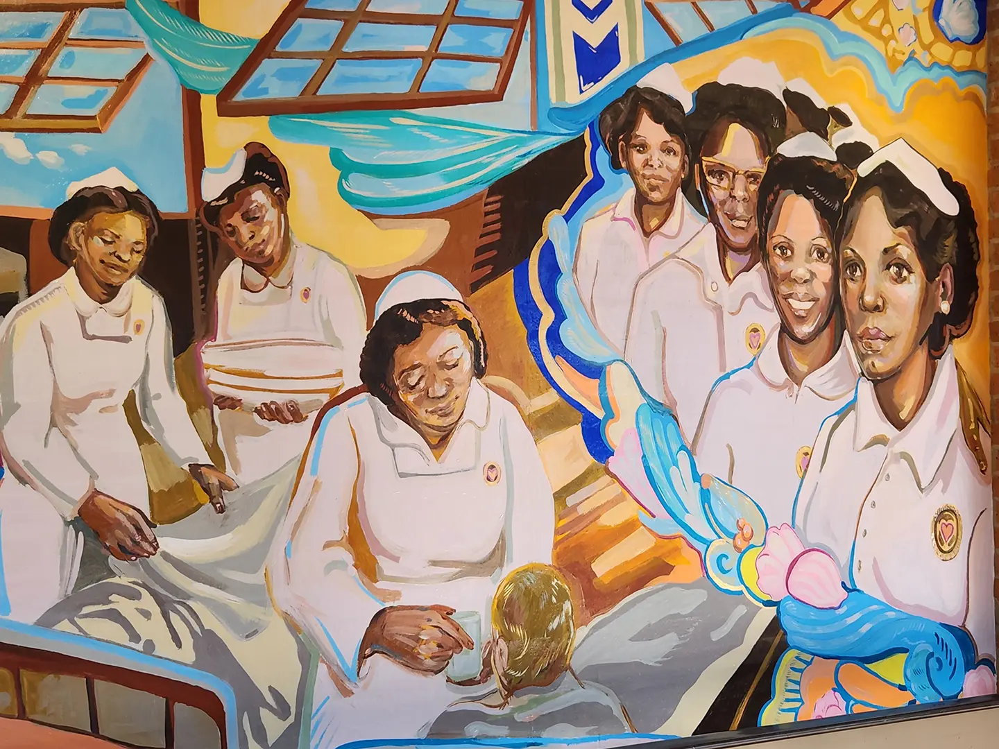 painting of nurses