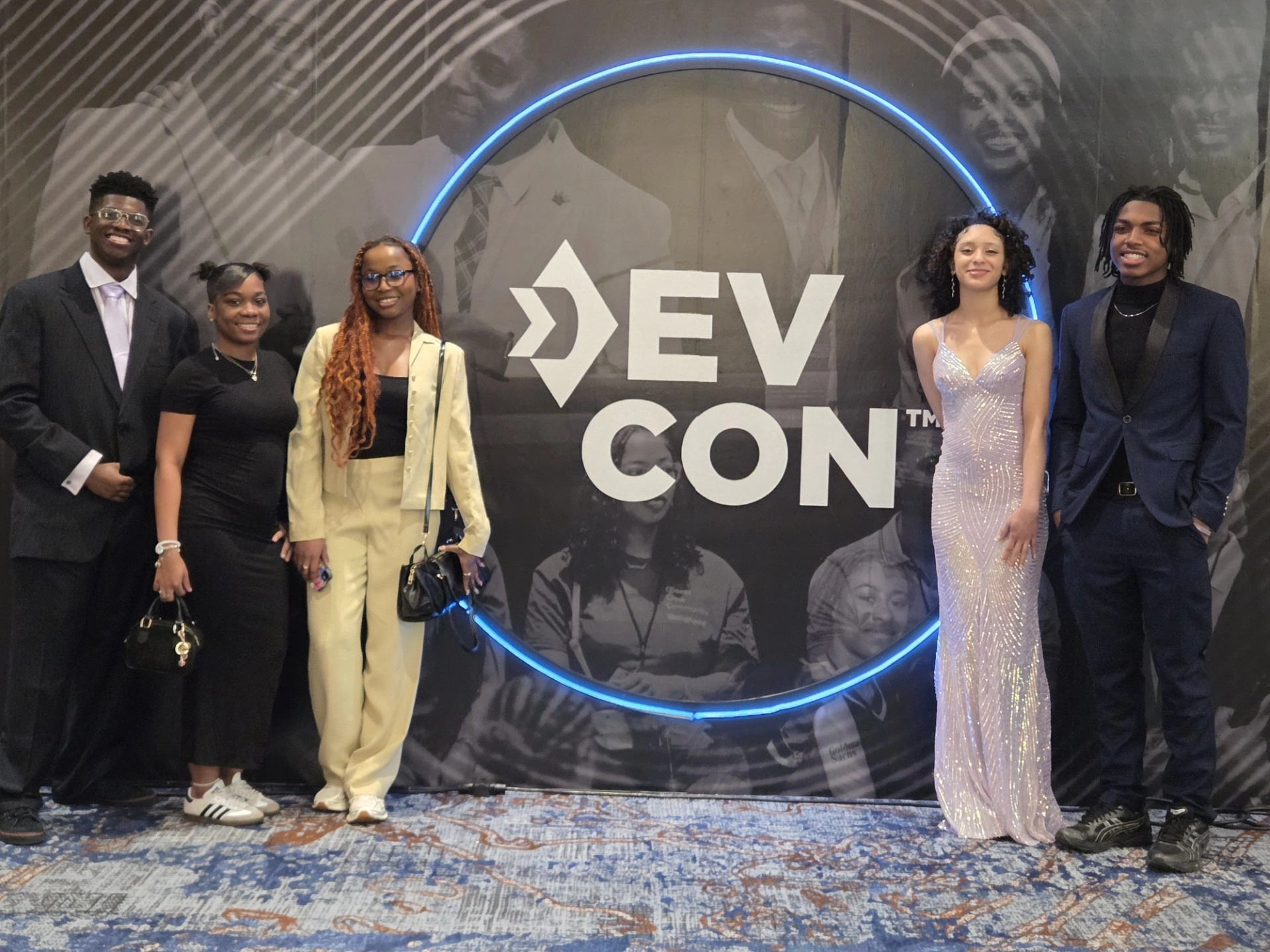 The York participants pose in their fineries for the Sneaker Ball.