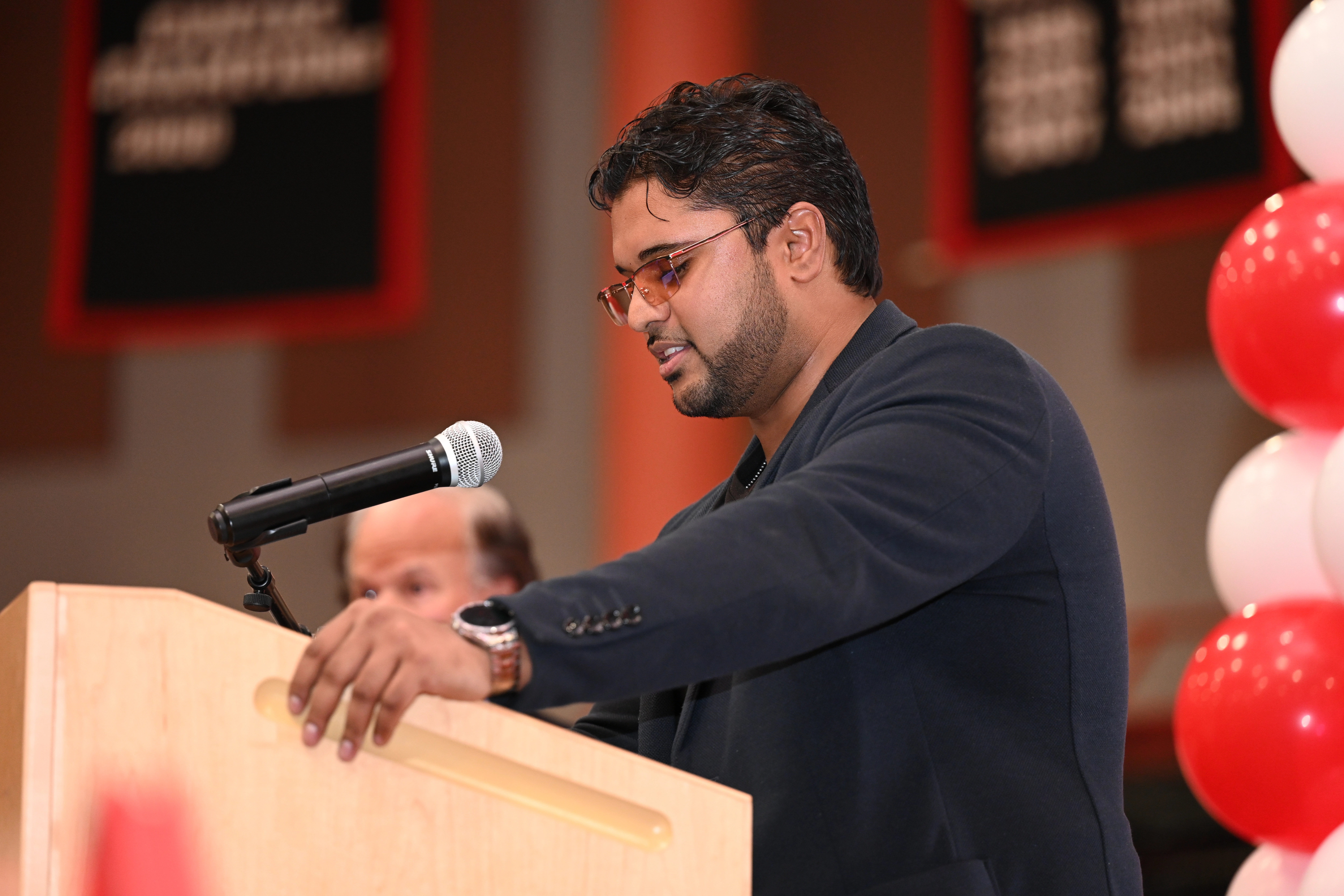 York College Student Speaks at a Ceremonial Event