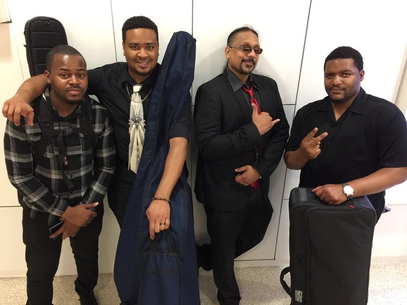 Four members of the York College Alumni Combo. Photo by Tom Zlabinger.
