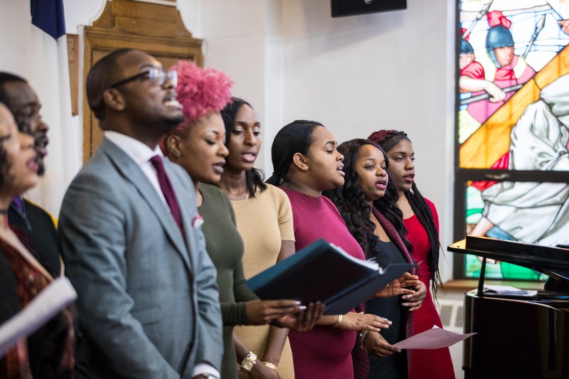 York College Gospel Choir in performance, Fall 2017.