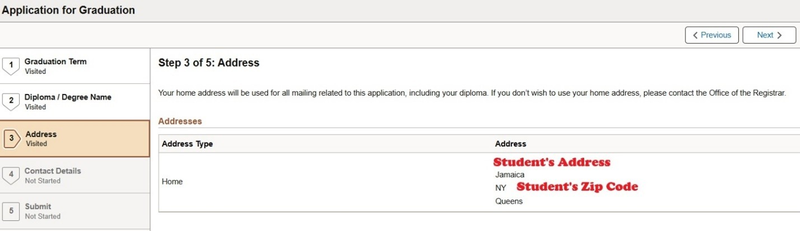 Application for Graduation step 3