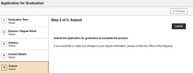 Application for Graduation step 5