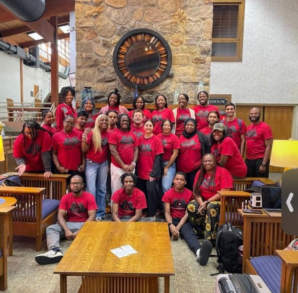 SGA Students working together