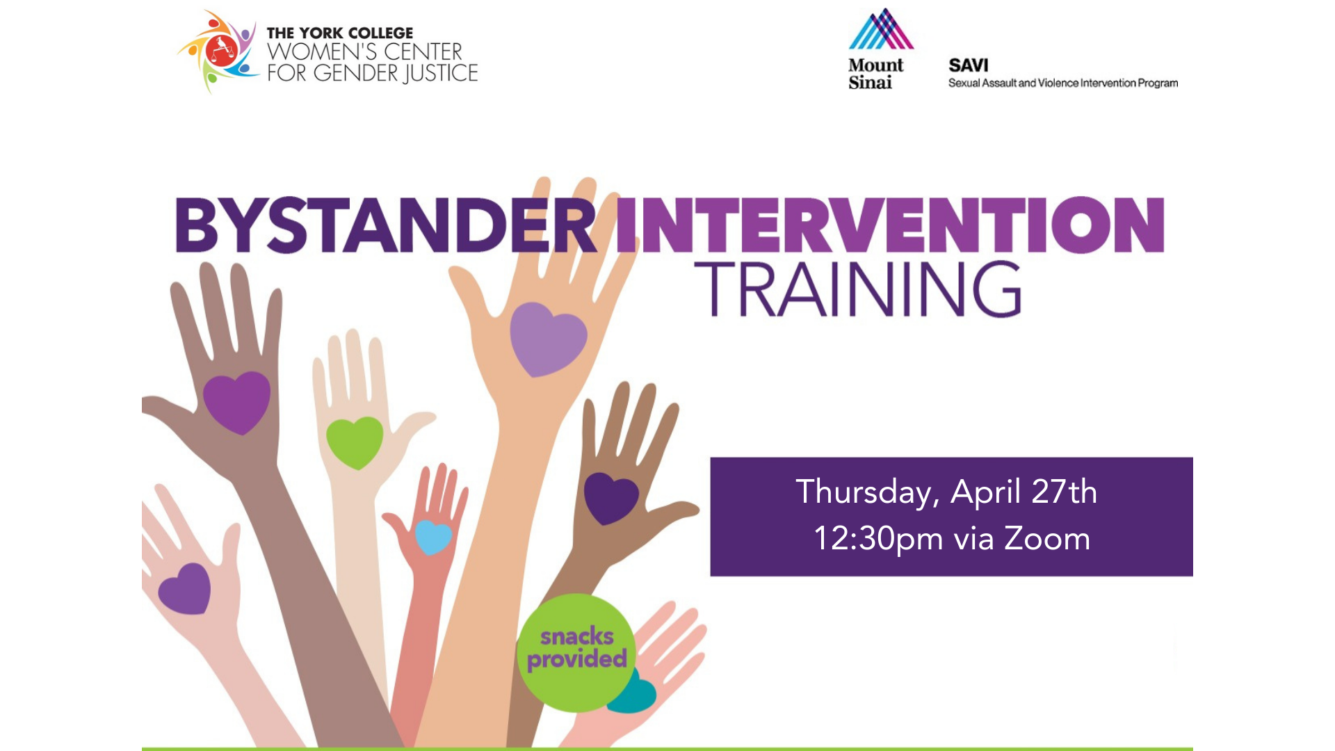 Bystander Intervention Training 2023 Women's Center for Gender