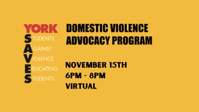 York SAVES Domestic Violence Peer Advocacy Training